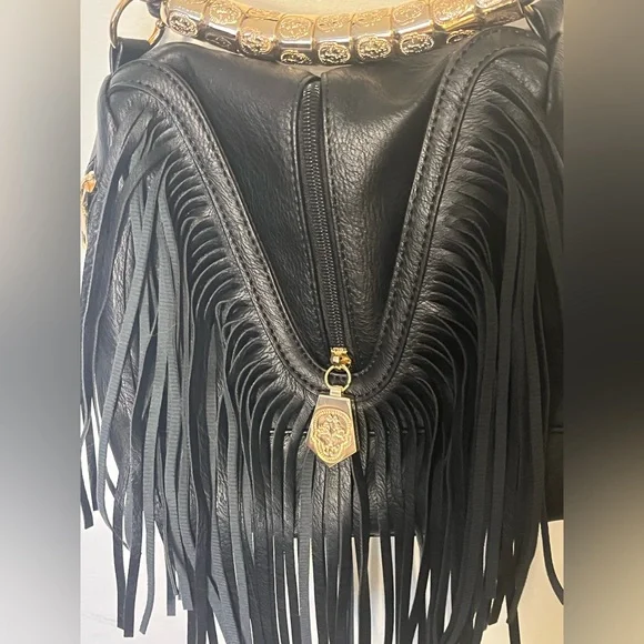 🆕Exquisitely BOHO black faux leather purse is back in stock!! Price dropped NWT. - Picture 4 of 15